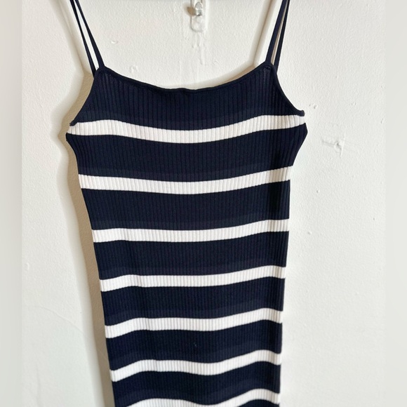 Zara Black and White Striped Body Con Dress - Picture 4 of 6